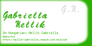 gabriella mellik business card